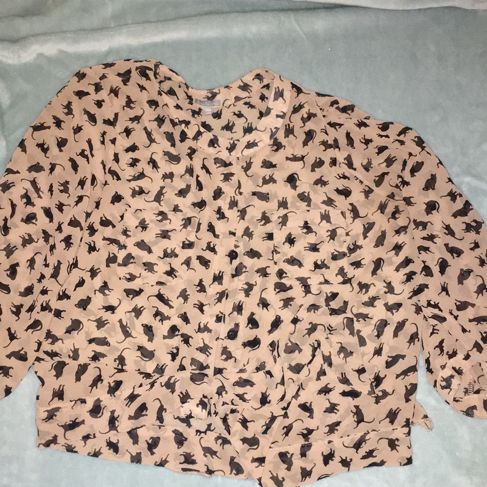 Black cat fever top